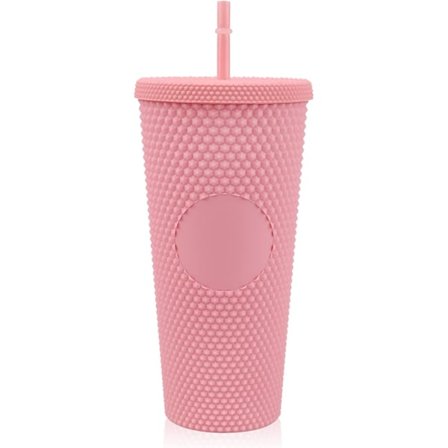 710 ml återanvändbar plastmugg, dricksglas, färgade akrylglas, muggar med lock och sugrör, plast i bulk, isvattenmuggar, iskaffekopp