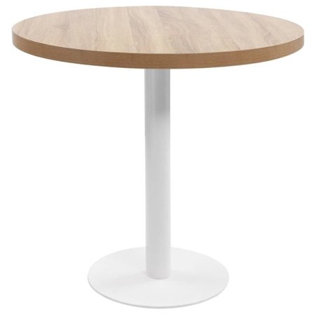 vidaXL Bistrobord ljusbrun 80 cm MDF
