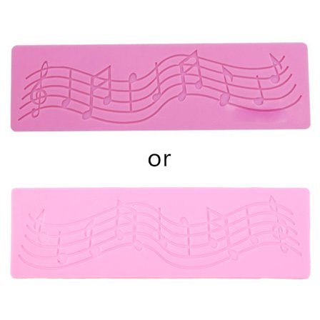Musiknot Silikon Fondant Tårtform Matta Choklad Dekorationsverktyg DIY Rem