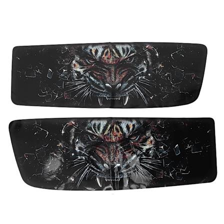 2 kpl moottoripyörän satulalaukun kansi tarrat 3D väri mustesuihkuleijutarrat