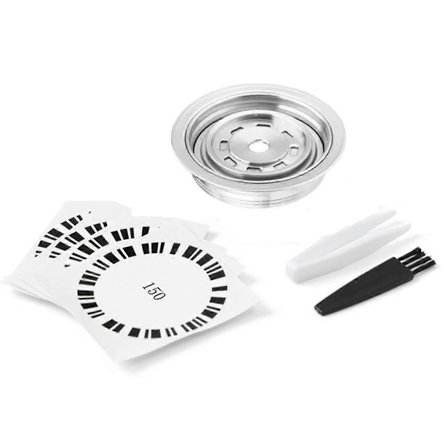 Kaffekapseladapter til Vertuo-maskiner, Kaffepods-adapter i rustfrit stål til Vertuo/Vertuo Ne LGL[GKS] Sølv