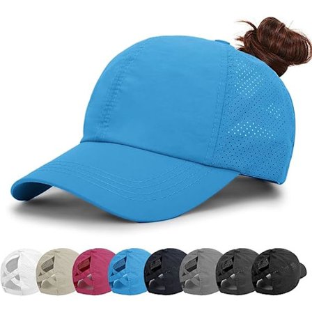 Baseballcaps for kvinner, solhatt med hestehale, golfcaps for damer, justerbare caps med kryss