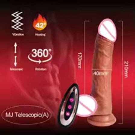 Realistisk Penis Vibrator Dildo Teleskopisk Massager Fjärrkontroll Kvinnlig Onani Stor Kuk Anal 18 Sexleksaker för Vuxna