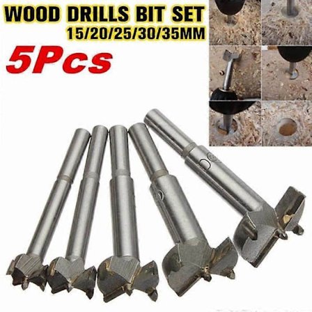 5-i-1 Träbearbetning Försänkare Borr Chamfering Borr Borrdiameter 15 20 25 30 35mm Verktygsset