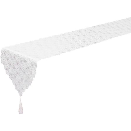 Bronzing julbordslöpare - stjärnfolie snöflinga bordsduk placemat med tofs för julbordsdekorationer, A