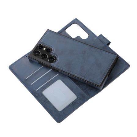 Samsung Galaxy S23 Ultra - Stilsäkert Praktiskt Plånboksfodral Marinblå