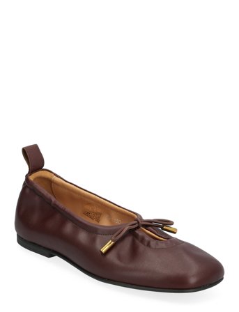 ALOHAS Rosalind Brown Leather Ballet Flats - Brown - 40