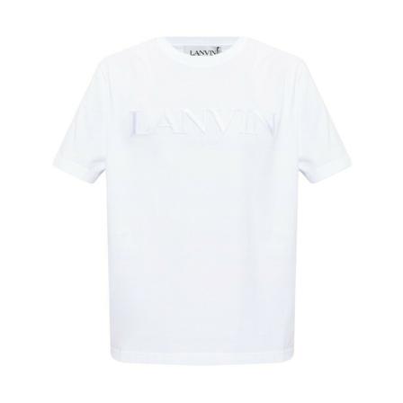 Lanvin T-shirt with logo Hvid, Herre T-shirts, Størrelse: 2XL