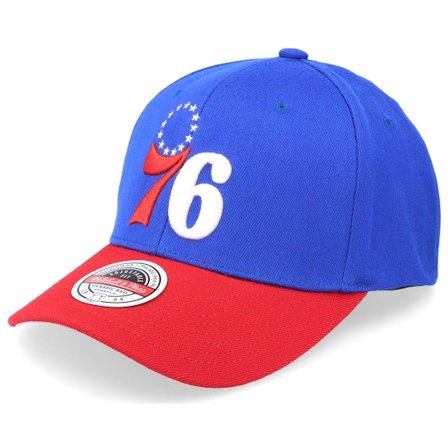 Mitchell & Ness - NBA Modrá adjustable Kšiltovka - Philadelphia 76ers Team 2 Tone 2.0 Stretch Royal/Red Adjustable @ Hatstore