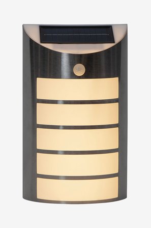 Star Trading - Solcelle Væglampe Wally - Sølvfarvet - Solcellelamper - Fra Homeroom