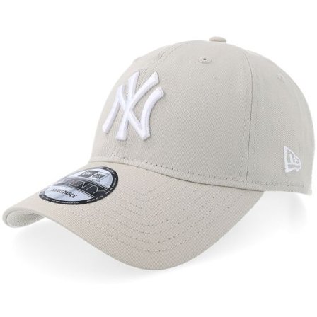 New Era - MLB Beige adjustable Keps - New York Yankees League Essential 9TWENTY Stone/White Adjustable @ Hatstore