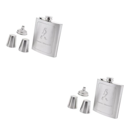 1/2/3 7oz Rostfritt Stål Plunta Set Fickplunta med Typ C