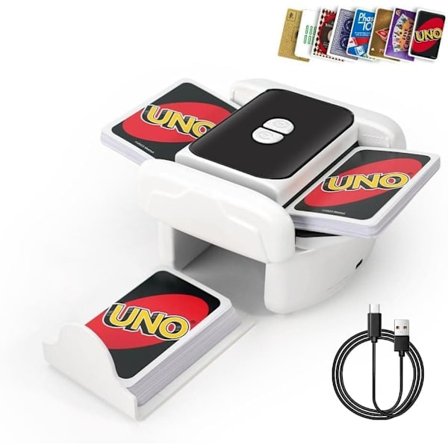 Sähköinen kortinsekoitin 3000 mAh – Hiljainen kortinsekoitin 2 korttipakalle, UNO, Pokeri ja Blackjack