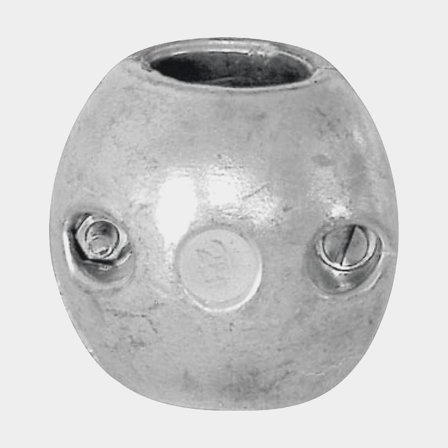 Polipodio Anod zink axel 45mm för båt, högkvalitativ axelanod i zink med ytterdiameter 81mm och höjd 83mm för marint bruk.