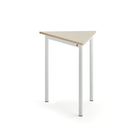 Bord BORÅS TRIANGEL, 700x600x720 mm, birkelaminat, hvid
