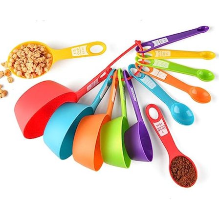 Mätskedar, 12 delar plast mätkoppar