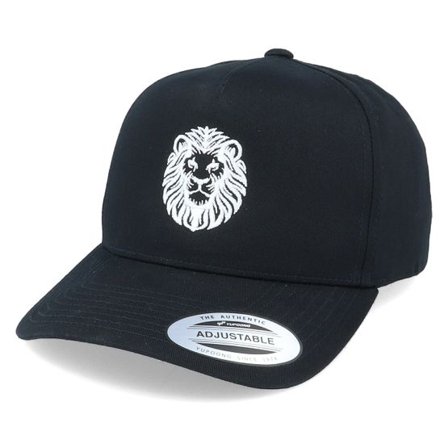 Iconic - Svart adjustable Keps - Alpha Lion Curved A-Frame Black Adjustable @ Hatstore