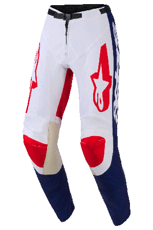 Spodnie Cross Alpinestars Racer Riway Złamany Biały/Niebieski/Czerwony 28