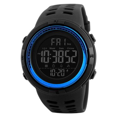Herre Digital Sportsklokke LED Elektronisk Militærklokke med Alarm Stoppklokke Nedtelling Kalender Datovisning