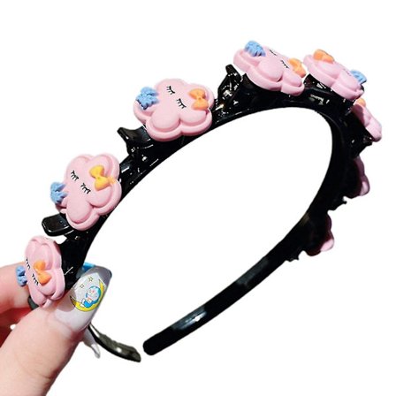 Søt hårbånd med klips - Allsidig prinsesse-frisyre pannebånd - Fargerike hårtilbehør