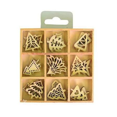 Artemio Mini juletræspynt Beige Træ 2,5 cm - 14001661