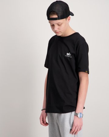 Alpha Industries Basic T-Shirt SL K Svart T-shirts Kille - Kids Brand Store