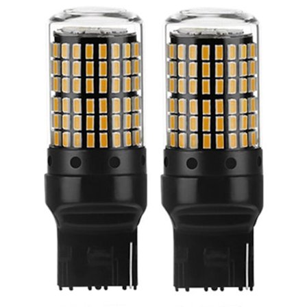 2 kpl sarjan auton LED-polttimo 3157 P27-7W T25 LED P27W Canbus Suuri teholamppu Virheetön takavalo Käännä keltainen Jarrulamppu