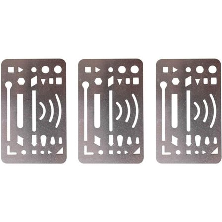 Rustfrit Stål Viskelæder 3 stk. Viske Skjold Rustfrit Stål Tegning