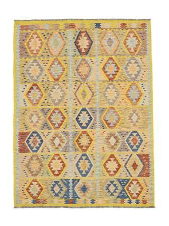 Alfombra Oriental Kilim Afghan Old Style 163X219 Naranja/Marrón (Lana, Afganistán)