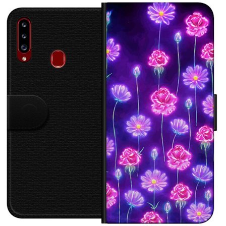 Kompatibelt Lommeboketui til Samsung Galaxy A20s Bloom Reverie Electric Petals
