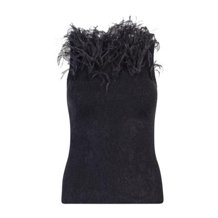 Alberta Ferretti Sleeveless Tops Sort, Dame