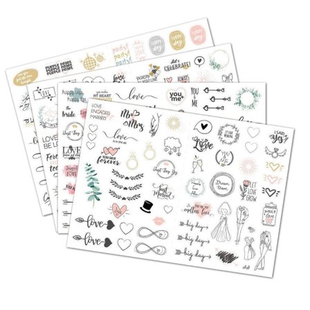 4 kpl tarroja Häävieraskirjaversio Vintage-tarrat valokuva-albumiin hääkoristeeksi