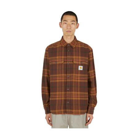 Carhartt Wip Wallace Checked Shirt Brun, Herre Skjorter