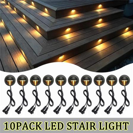 10 St Led Däck Trappstegsljus Utomhus Landskap Gård