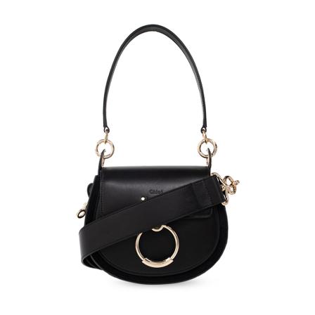 Chloé, Tess Mini shoulder bag Zwart, Dames, Maat:ONE Size,leer