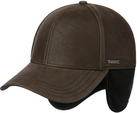 Stetson Baseball Cap Chevrette Cowhide EF lippalakki, Brown/Black