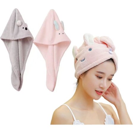 Mikrokuituiset hiuspyyhkeet, erittäin imukykyinen hiustenkuivauspyyhe-turbaani naisille ja tytöille, nopea taikahiustenkuivaushattu, hiuspyyhe-kääre, 