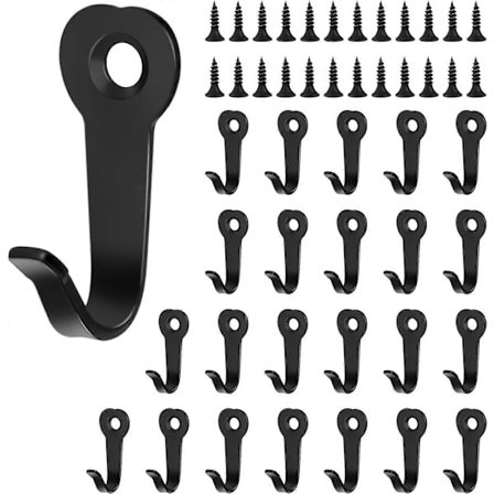 Metalknager, 24 stk. Simple Vægkroge, Retro Vintage Væg-dørkrog, Rustfri og Vandtæt Badeværelseshåndklædekrog med Skruer, til HHG