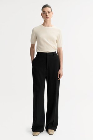 Soft Goat - Short sleeve crewneck - Women cashmere sweater - XL - Feather White