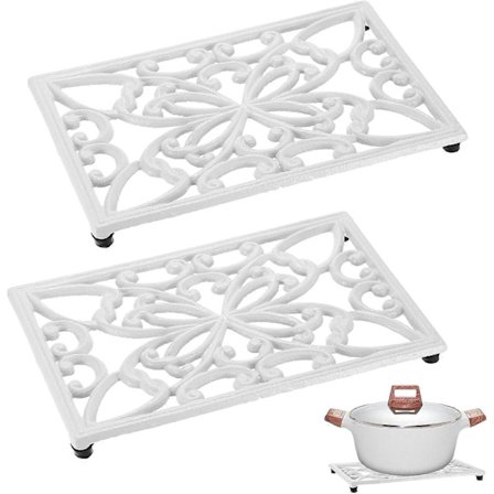 Laadukas uusi valurautainen pannunalunen, 2 kpl, lämmönkestävä