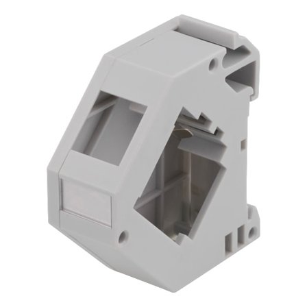 Keystone holder for DIN rail, shielding, plastic, grey