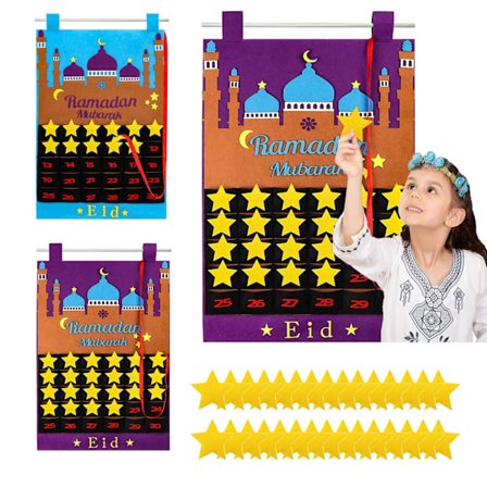 Ramadan-kalenteri lapsille - Ramadan-kalenteri 2024 Eid Mubarak -laskurilla - Huopamalli Ramadan-koristeluun