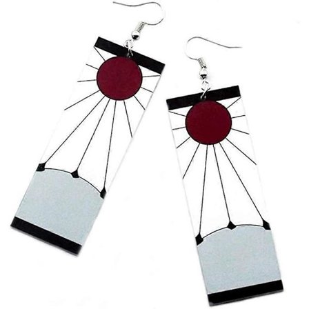 Kamado Tanjirou Örhängen Japansk Anime Demon Slayer Örhänge Cosplay Prop_Supergåva