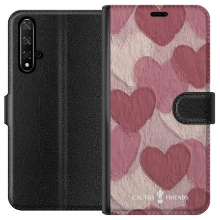 Yhteensopiva Lompakkokotelo Honor Honor 20 Cactus and Friends - Blush Paper Hearts