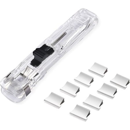 Håndholdt Genopfyldningsmappe Metal Reserve Spændeklips Testpapir Binding Uendelig Papirmappe (gennemsigtig) (1 stk)