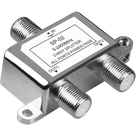 Digital 2-vägs koaxialkabeldelare 5-2400MHz, kompatibel med RG6