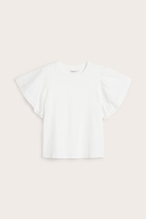Kappahl | Top z falbanami Offwhite XS | Offwhite