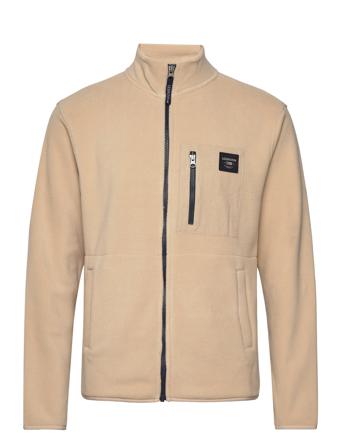 Oliver Full Zip Fleece Cardigan Sweatshirts & Hoodies Fleeces & Midlayers Beige Lexington Clothing