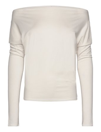 Weekday Drapy Long Sleeve Top - Cream - XS