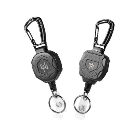 Kraftig Udtrækkelig Nøglering Trækring Nøglekæde Klips Rekylholder Stålwire